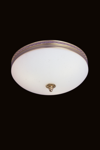 Plafonnier en laiton et en verre opale 2279 / 2306 / 2373